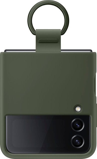 Samsung Galaxy Z Flip4 Silicone Cover with Ring (Green) US Version