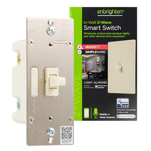 Enbrighten Z-Wave Plus Smart Light Switch  Almond (14293)