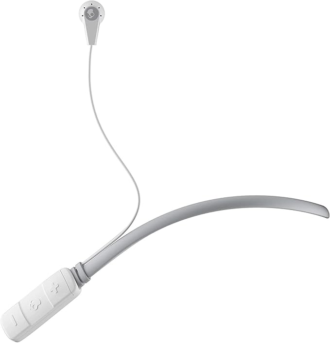 Skullcandy Ink’d Wireless Bluetooth Earbuds – Noise Isolating, 8-Hr Battery, Mic, Lightweight Collar – White