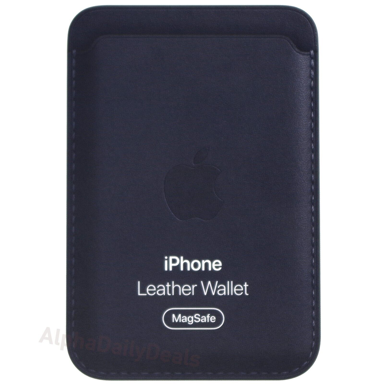Genuine OEM Apple iPhone Leather Wallet Case with MagSafe Find My Midnight Blue