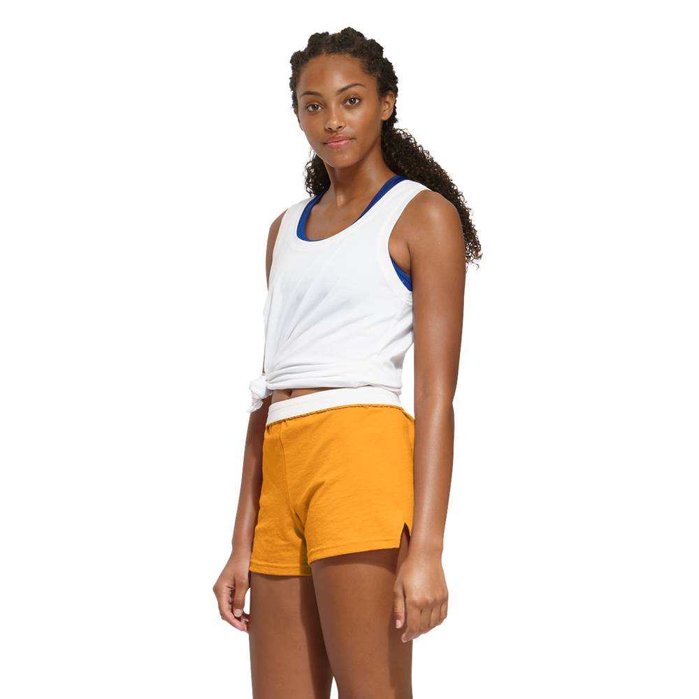 SOFFE Womens Authentic Shorts Gold Yellow Cotton
