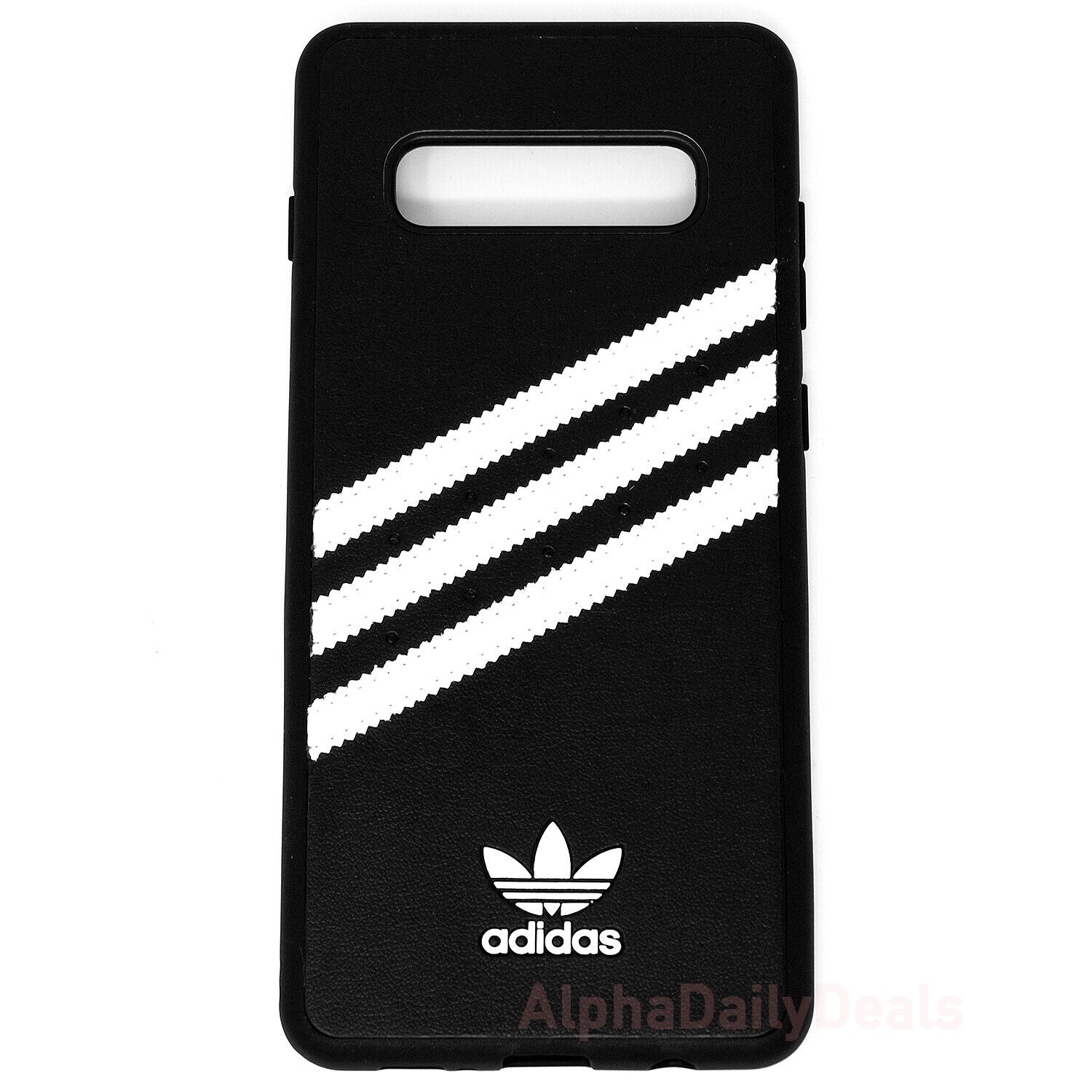 Adidas Originals Samsung Galaxy S10 Protective Case Black Leather White Stripes