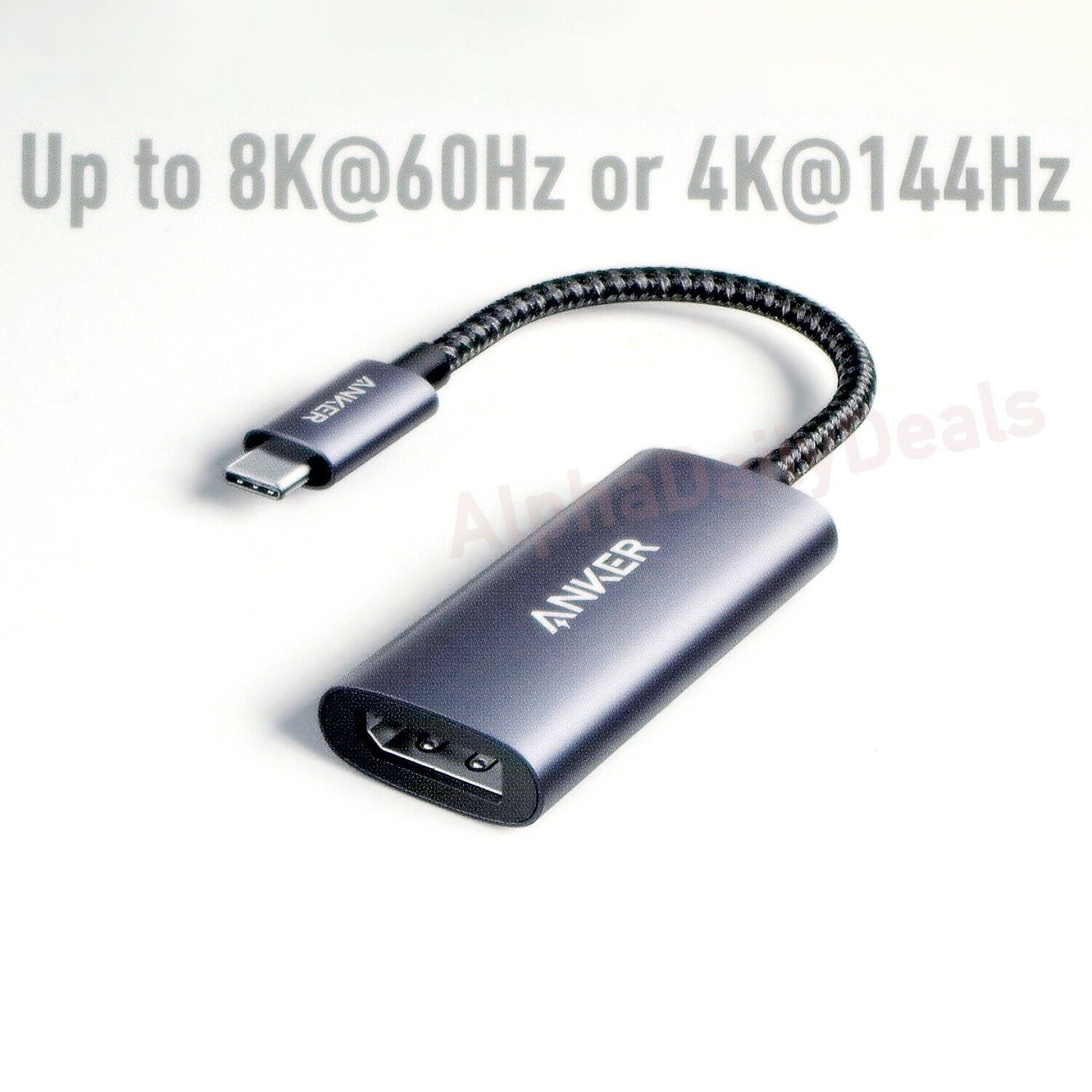 Anker 518 USB-C to 8K DisplayPort Adapter for MacBook Air iPad Laptop Tablet