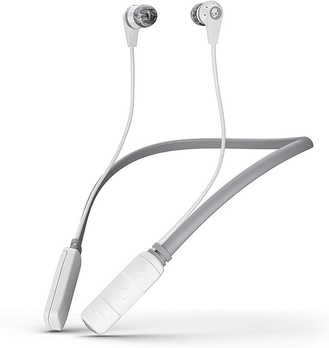 Skullcandy Ink’d Wireless Bluetooth Earbuds – Noise Isolating, 8-Hr Battery, Mic, Lightweight Collar – White