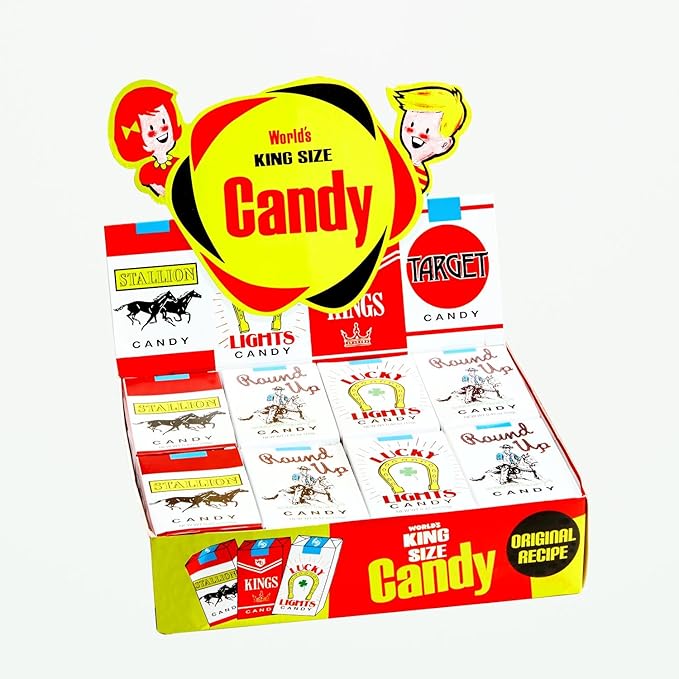 World’s King Size Candy Cigarettes – 24 Count Case (0.01 oz Each)