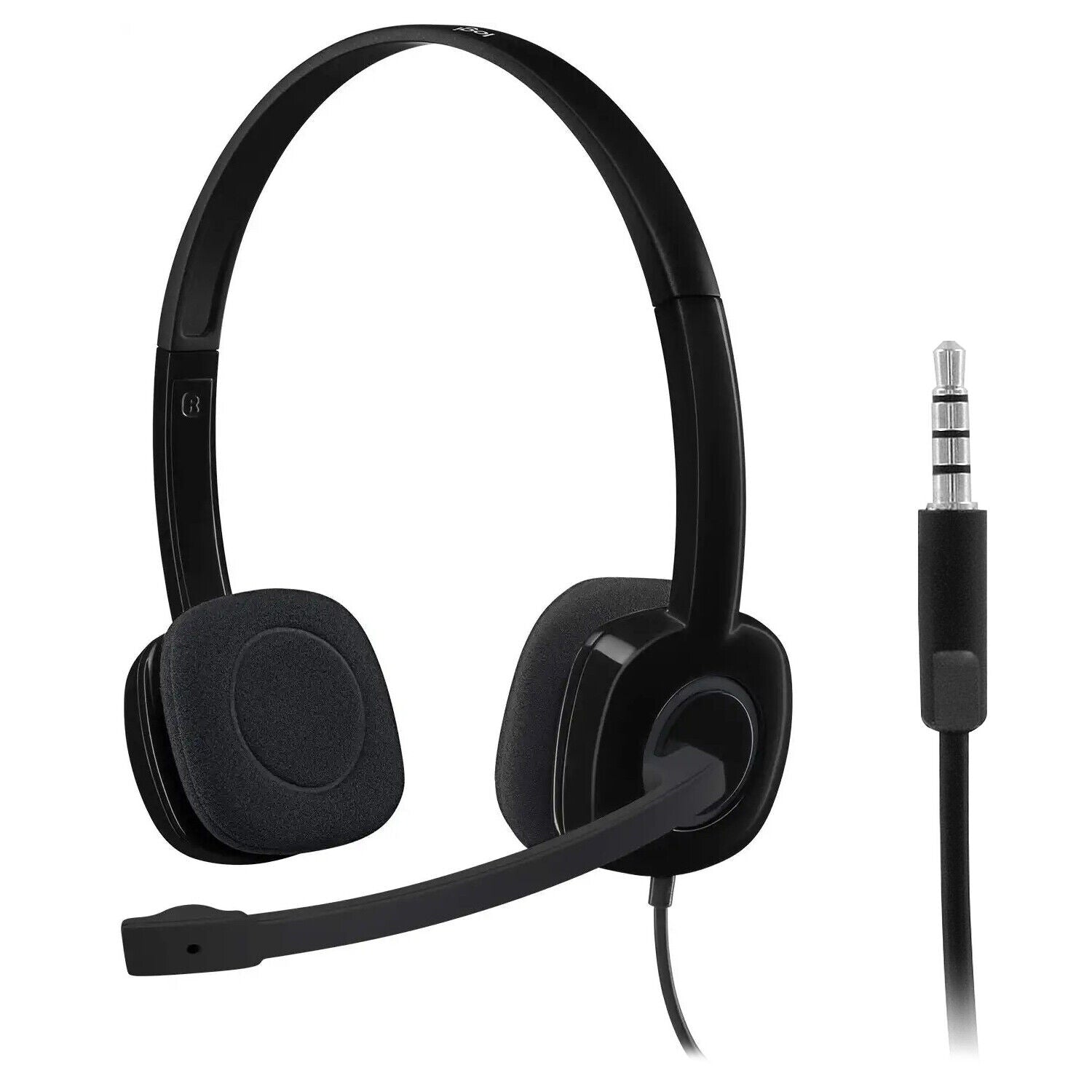 Logitech H151 Wired Headset, Analog Stereo Headphones with Rotating Noise-Cancelling