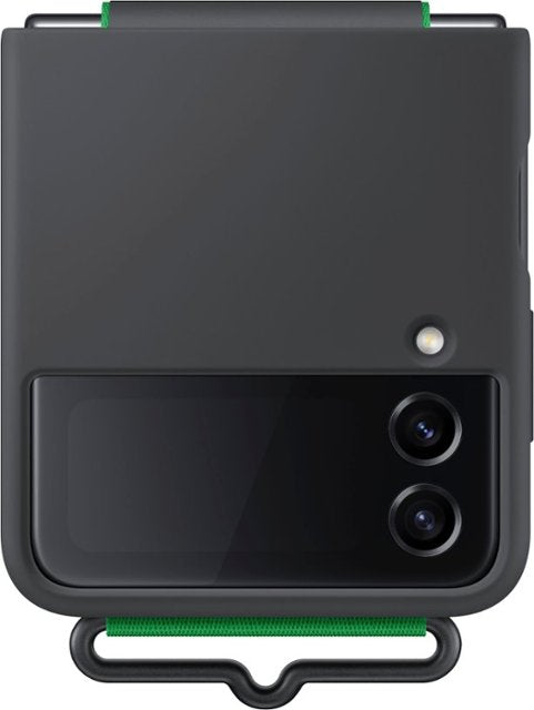 Galaxy Z Flip4 Silicone Strap Cover (Black)  Samsung Official