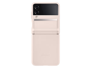 Galaxy Z Flip4 Leather Cover Flap (Peach)  Samsung Official