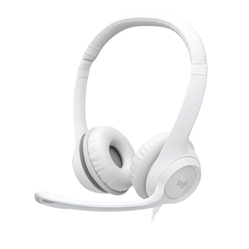 Logitech H390 Wired Headset – Off White