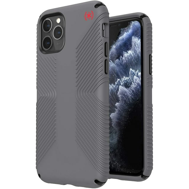 Speck Presidio2 Grip iPhone 11 Pro Case – Graphite Grey/Cathedral Grey/Black/Blood Red