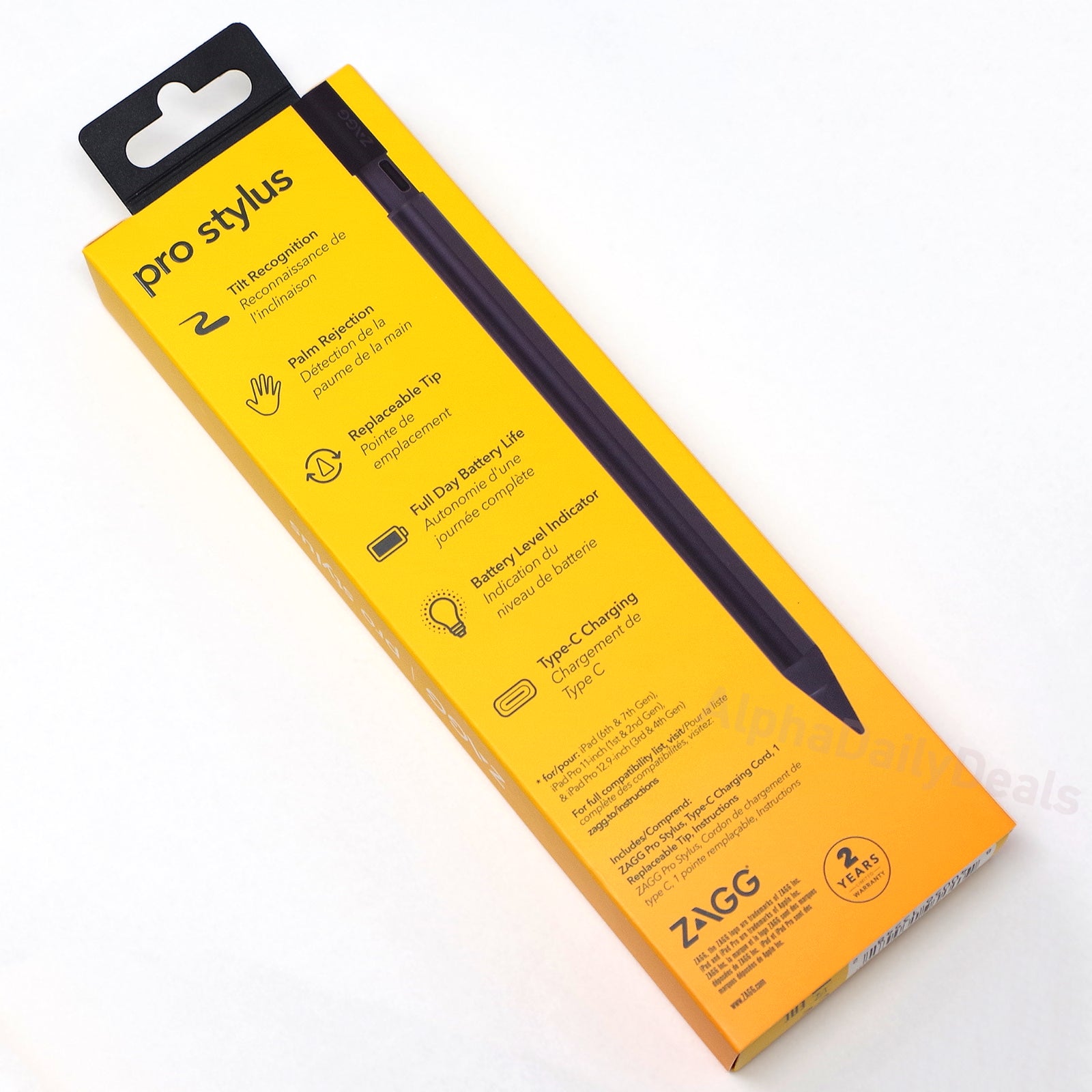 ZAGG Pro Stylus – Active & Capacitive Tips, Palm Rejection, Tilt Recognition