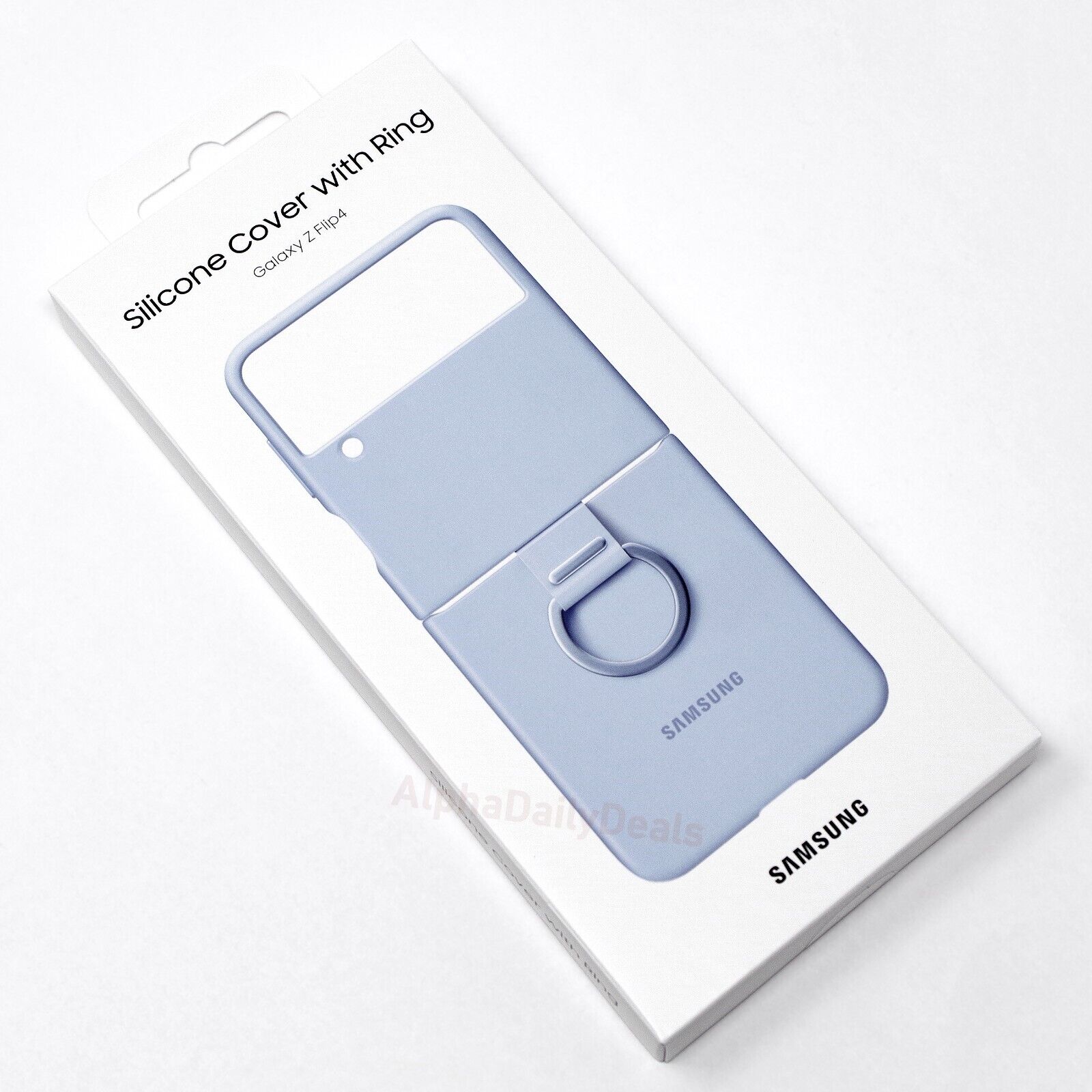 Samsung Galaxy Z Flip4 Silicone Cover with Ring (Arctic Blue) – US Version