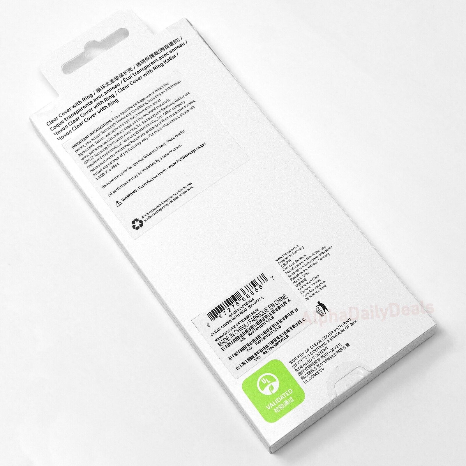 Samsung Galaxy Z Flip4 Clear Cover with Ring – US Version