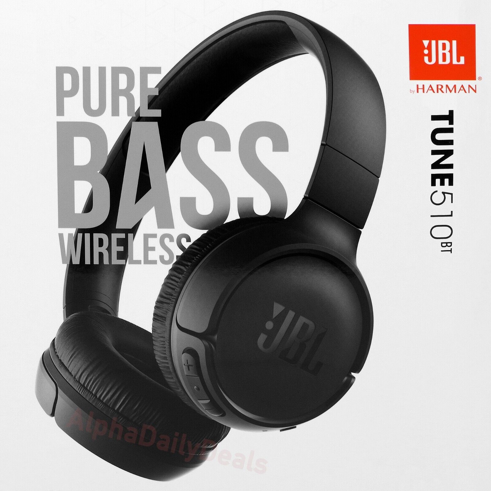 JBL Tune 510BT Wireless On-Ear Headphones (Black)