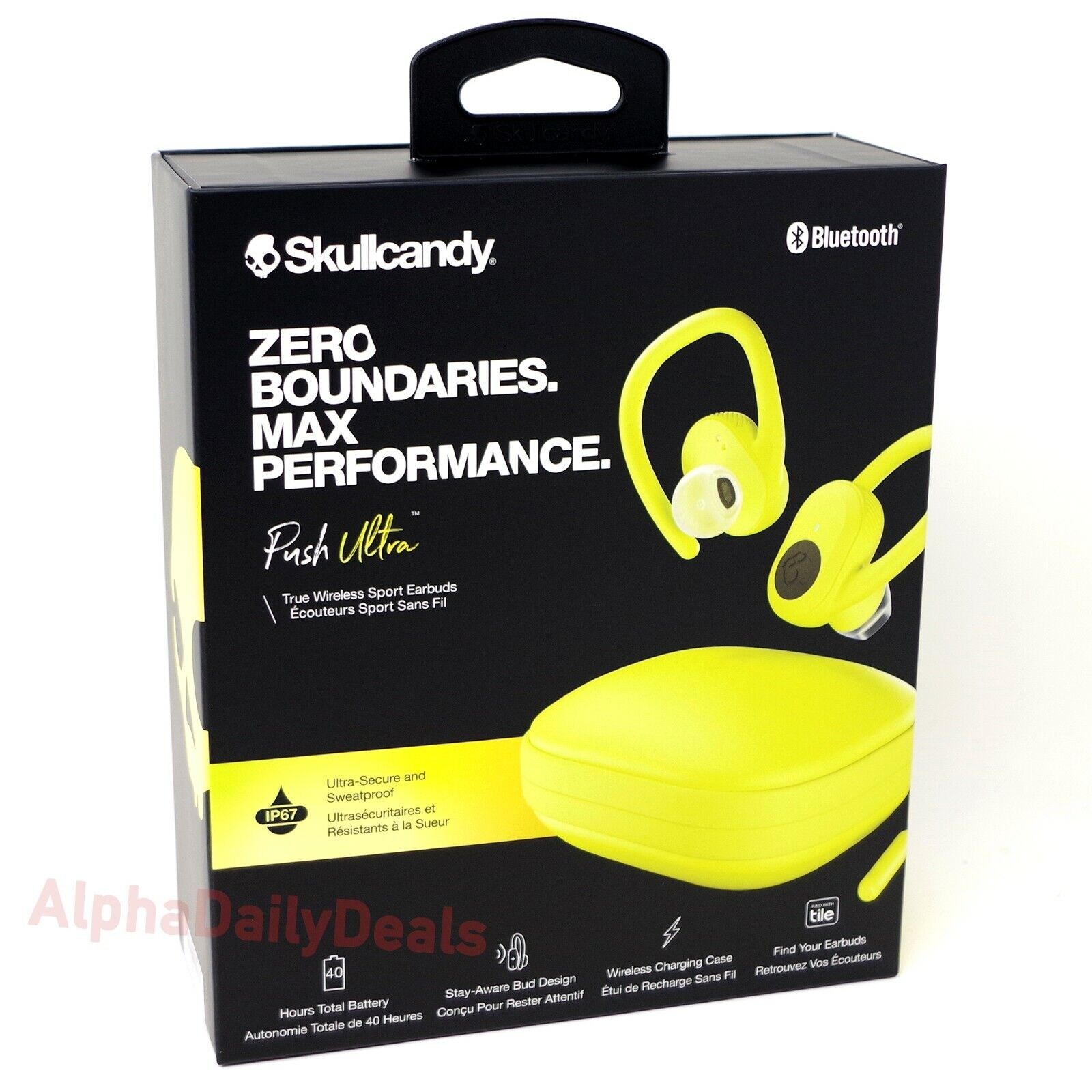 Skullcandy Push Ultra True Wireless Earbuds (Electric Yellow)