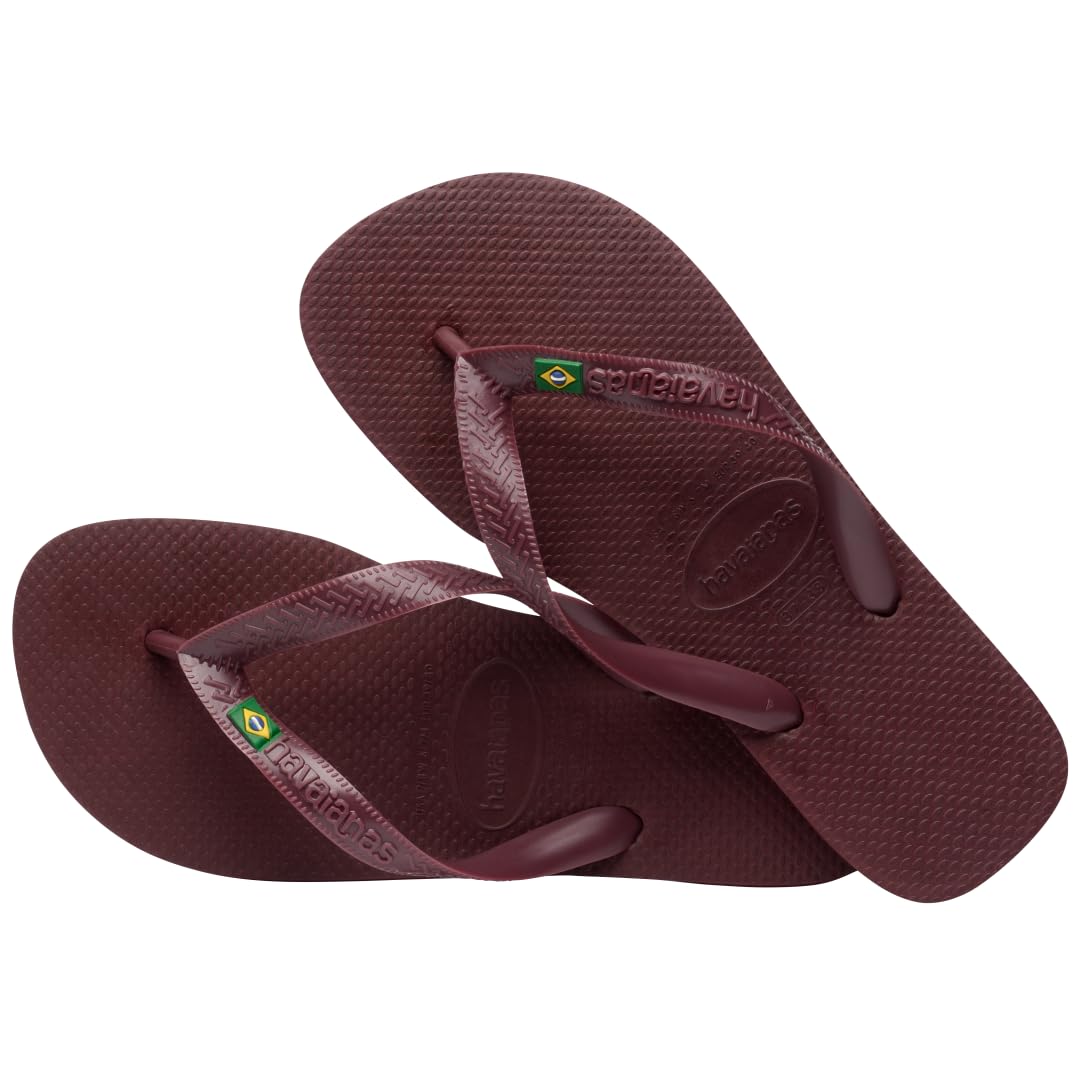 Havaianas Men’s Brazil Logo Flip Flops – Grape Wine (11-12)