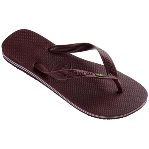 Havaianas Men’s Brazil Logo Flip Flops – Grape Wine (11-12)