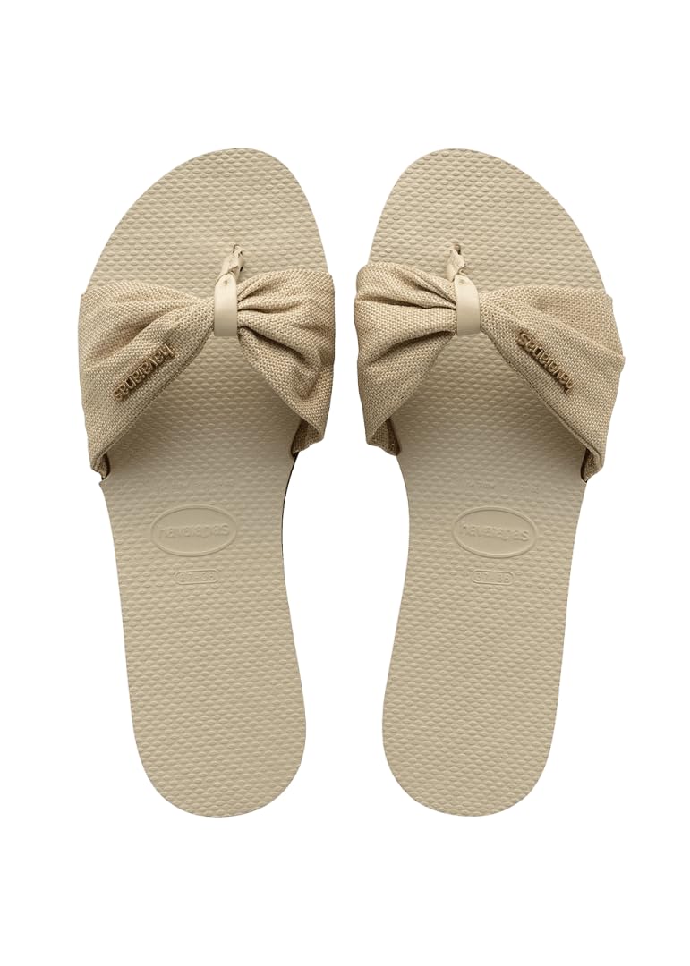 Havaianas Women’s You St. Tropez Shine Flip Flop (Beige, 11-12)