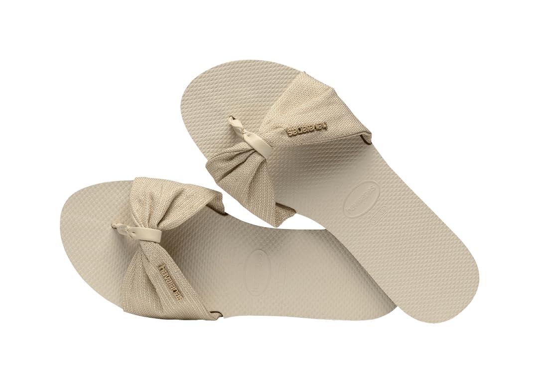 Havaianas Women’s You St. Tropez Shine Flip Flop (Beige, 11-12)