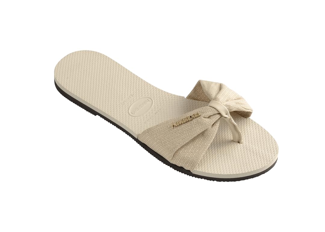 Havaianas Women’s You St. Tropez Shine Flip Flop (Beige, 11-12)