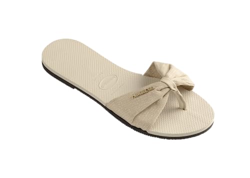 Havaianas Women’s You St. Tropez Shine Flip Flop (Beige, 11-12)