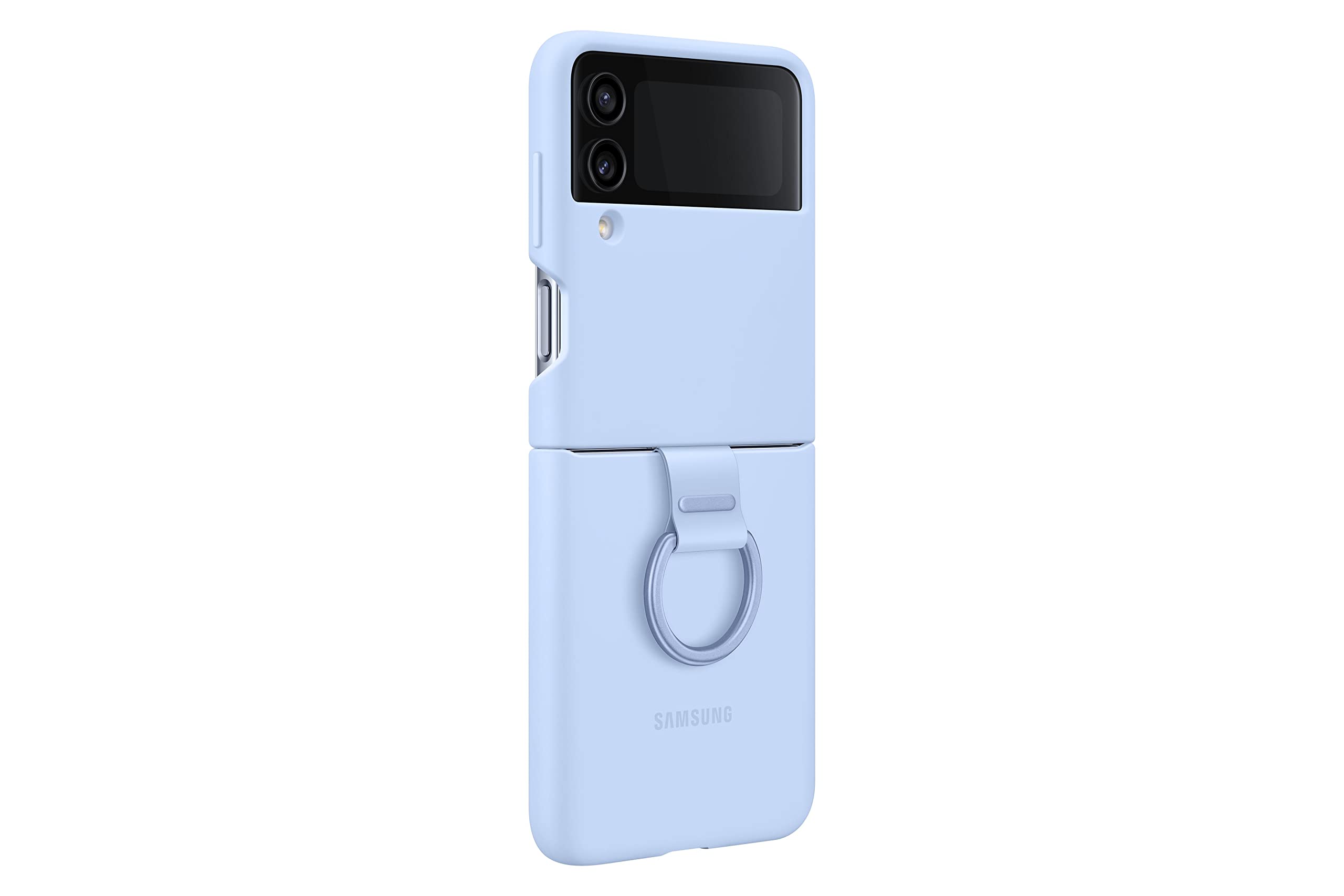 Samsung Galaxy Z Flip4 Silicone Cover with Ring (Arctic Blue) – US Version