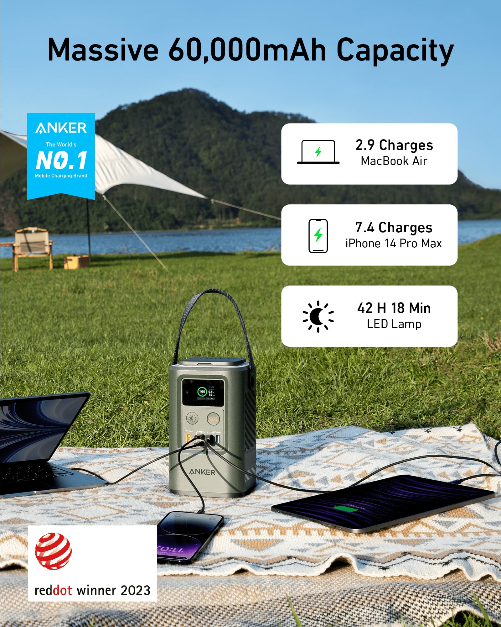 Anker PowerCore Reserve 192Wh (60,000mAh) Portable Power Station