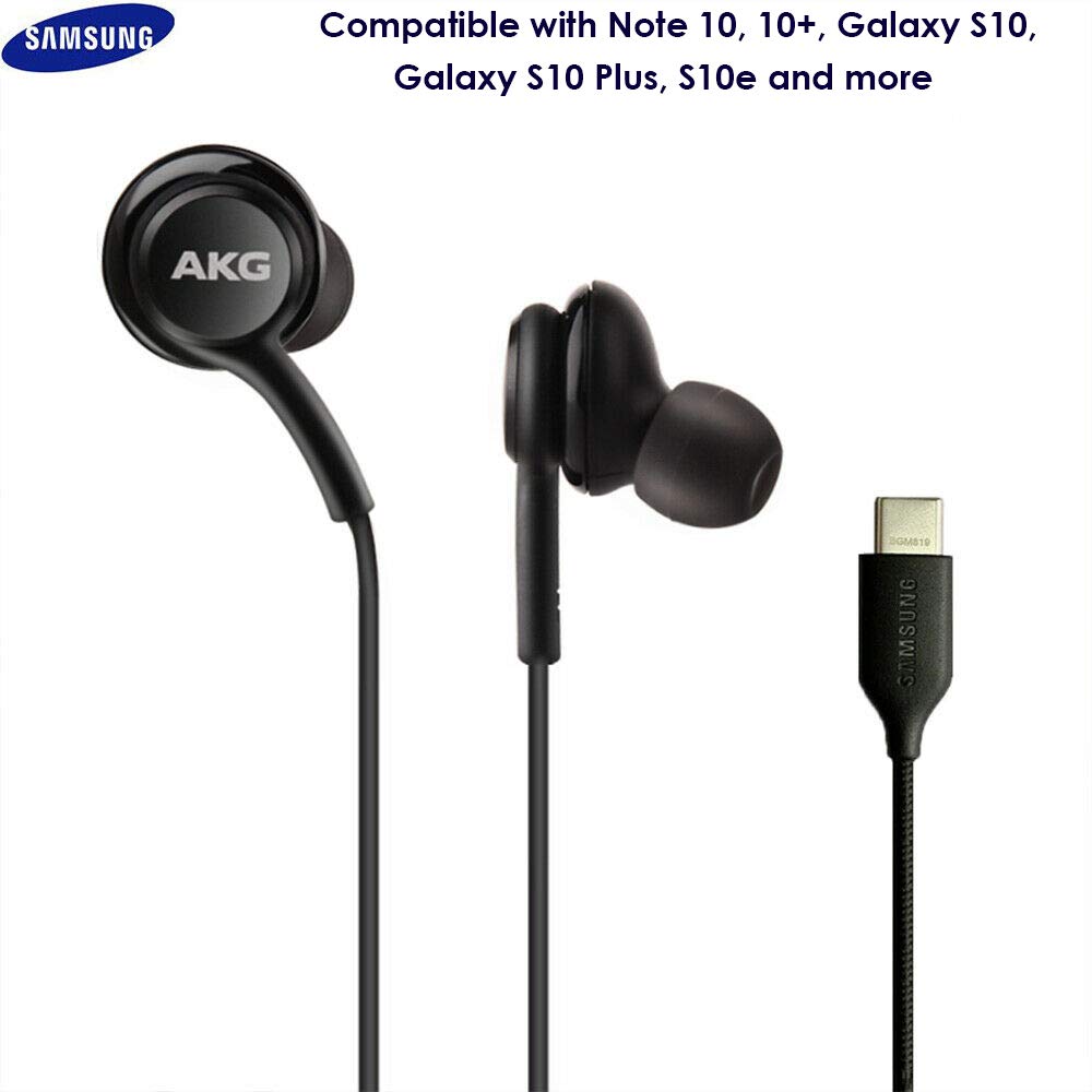 ElloGear OEM Earbuds for Samsung Galaxy S10 (AKG) – Type-C, Black