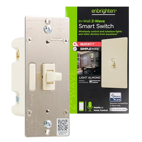 Enbrighten Z-Wave Plus Smart Light Switch  Almond (14293)