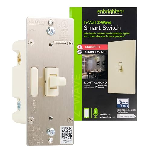 Enbrighten Z-Wave Plus Smart Light Switch – Almond (14293)