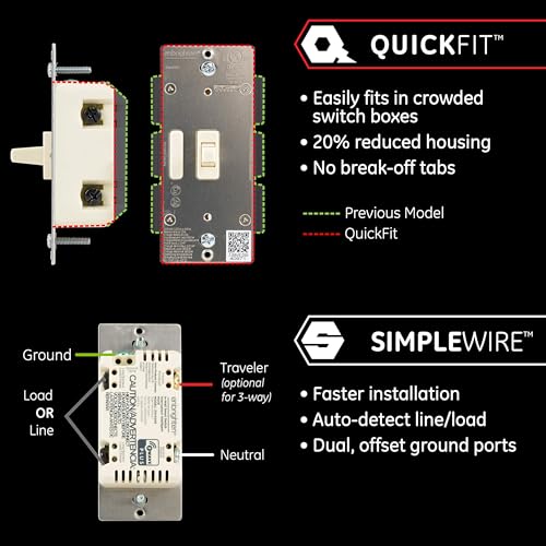 Enbrighten Z-Wave Plus Smart Light Switch – Almond (14293)