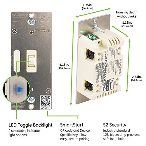 Enbrighten Z-Wave Plus Smart Light Switch – Almond (14293)