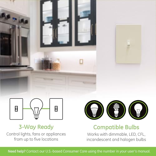 Enbrighten Z-Wave Plus Smart Light Switch – Almond (14293)