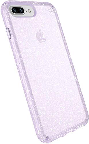 Speck Presidio Clear + Glitter iPhone 8 Plus/7 Plus/6 Plus Case (Geode Purple/Gold)