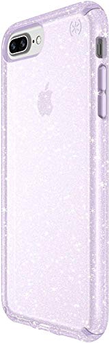 Speck Presidio Clear + Glitter iPhone 8 Plus/7 Plus/6 Plus Case (Geode Purple/Gold)