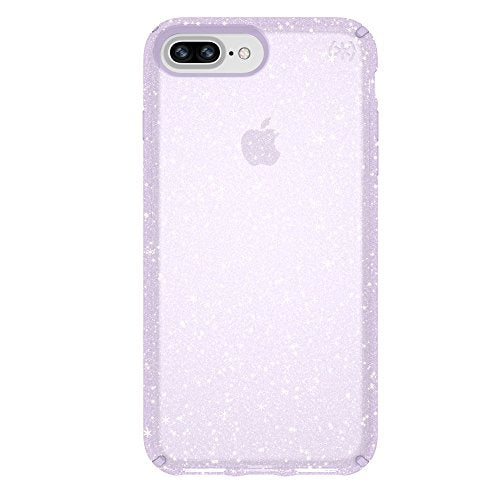 Speck Presidio Clear + Glitter iPhone 8 Plus/7 Plus/6 Plus Case (Geode Purple/Gold)