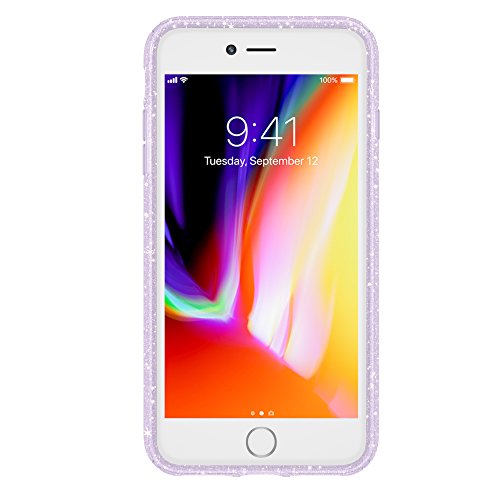 Speck Presidio Clear + Glitter iPhone 8 Plus/7 Plus/6 Plus Case (Geode Purple/Gold)