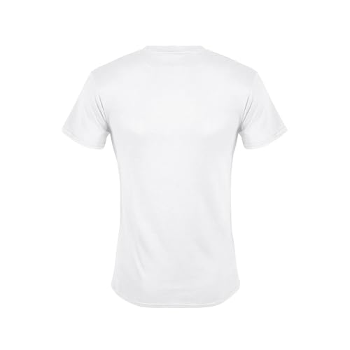 Soffe Men’s 5.2 oz Short Sleeve Tee, White (Medium) – 100% Cotton