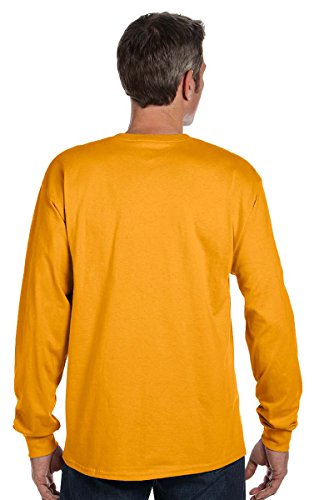 Hanes Men’s TAGLESS Long-Sleeve Pocket T-Shirt (Deep Forest, XXXL)