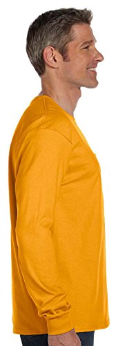 Hanes Men’s TAGLESS Long-Sleeve Pocket T-Shirt (Deep Forest, XXXL)