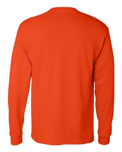 Hanes Tagless 6.1 oz. LS Pocket Tee – Orange (Medium)