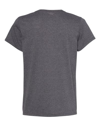 Hanes Essential-T Women’s V-Neck T-Shirt, Heather Gray (Small)