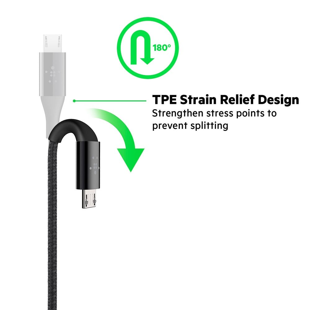 Belkin MIXIT DuraTek Micro-USB to USB Cable (4ft, Silver)