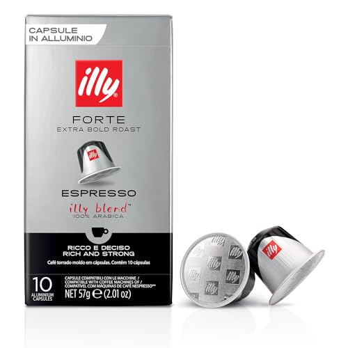 Illy Espresso Compatible Capsules (Forte Extra Bold Roast) – 10 Count