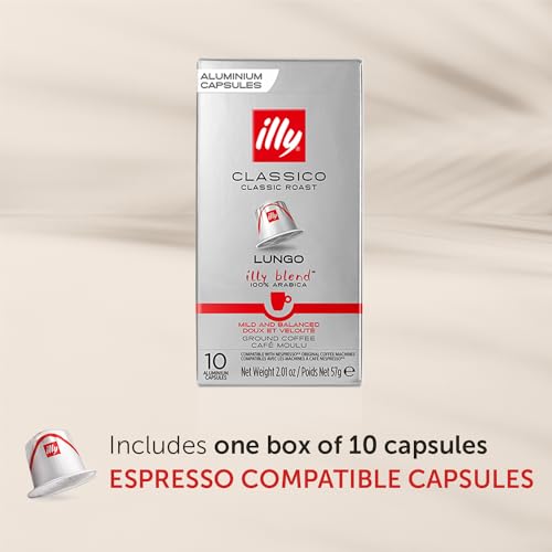 Illy Espresso Capsules – Classico Lungo (10 Count)