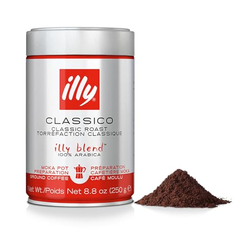 Illy Ground Coffee Moka – Classico Medium Roast (8.8 oz)