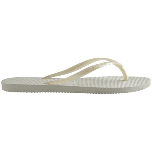 Havaianas Women’s Slim Flip Flops – White (9-10)