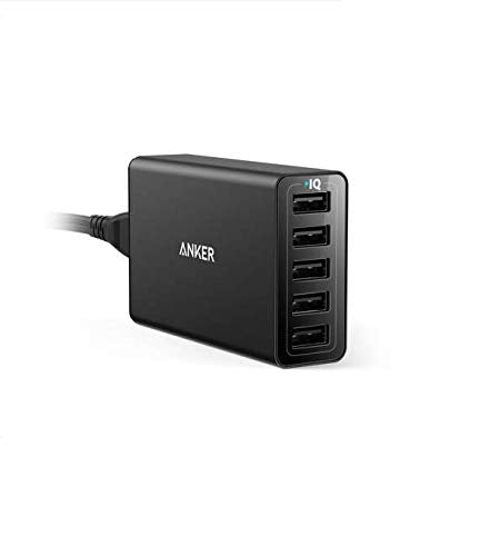 Anker 40W 5-Port USB Wall Charger, PowerPort 5 for iPhone Xs/XS Max/XR/X / 8/7 / 6 /