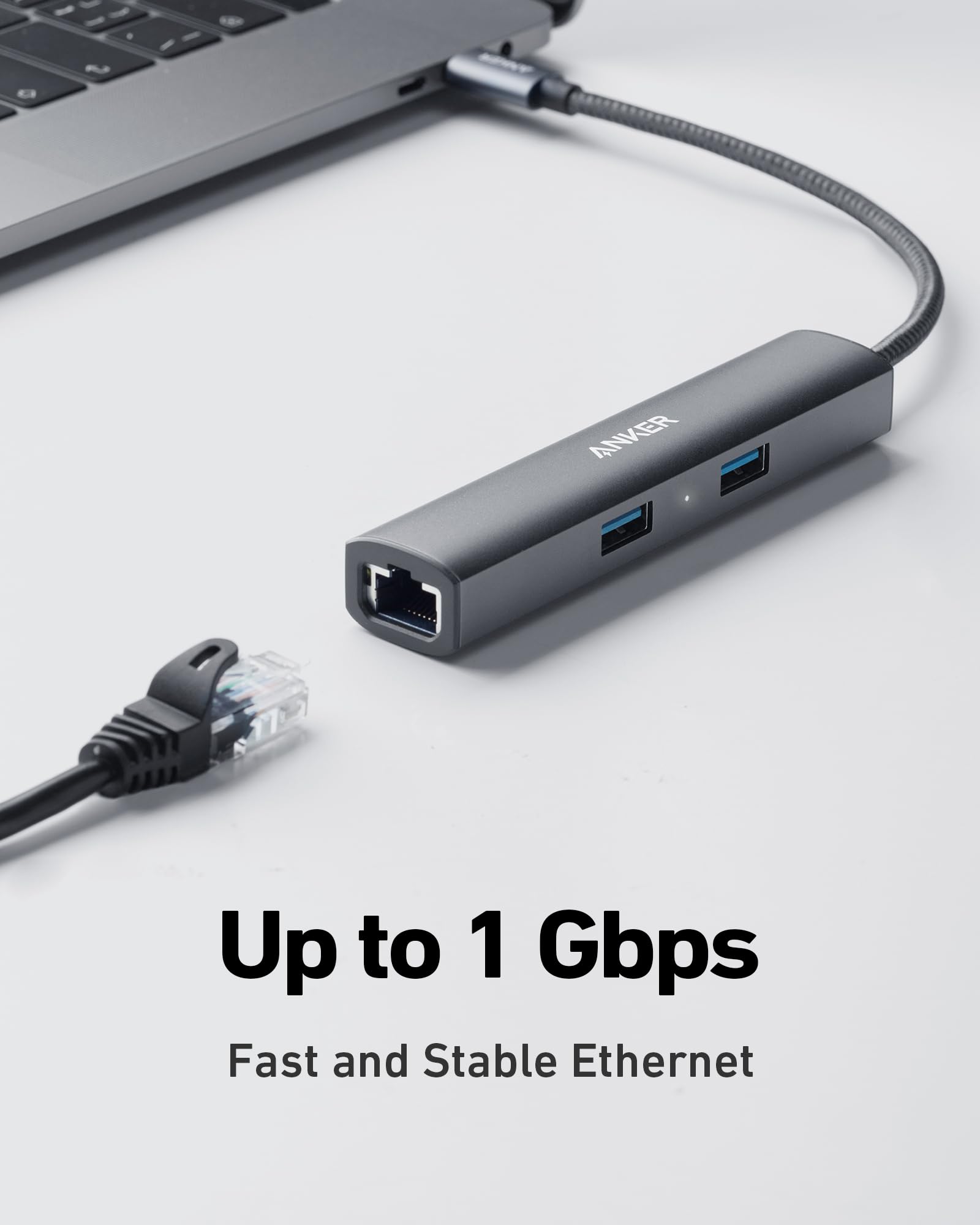 Anker 5-in-1 USB C Hub Adapter (HDMI, Ethernet, 3 USB 3.0)