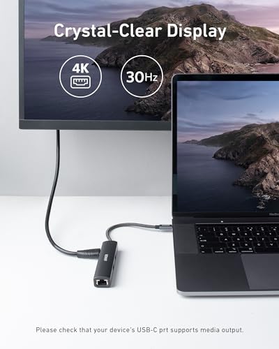 Anker 5-in-1 USB C Hub Adapter (HDMI, Ethernet, 3 USB 3.0)